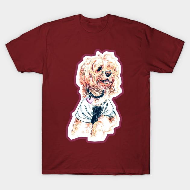 Pretty in Pink Pup T-Shirt by srw110